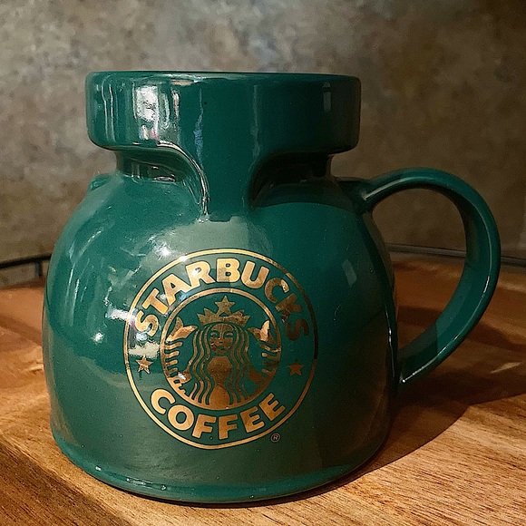 Starbucks Vintage Green Travel Coffee Mug - Picture 1 of 5